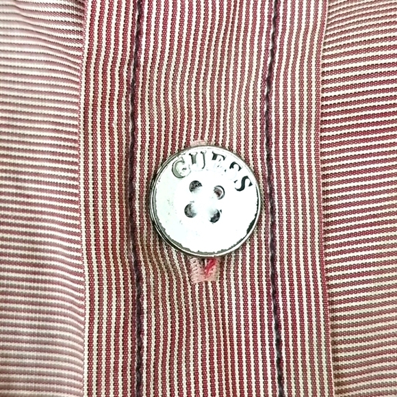 GUESS Red Striped Long-Sleeve w/Back Graphic, M - Picture 6 of 11